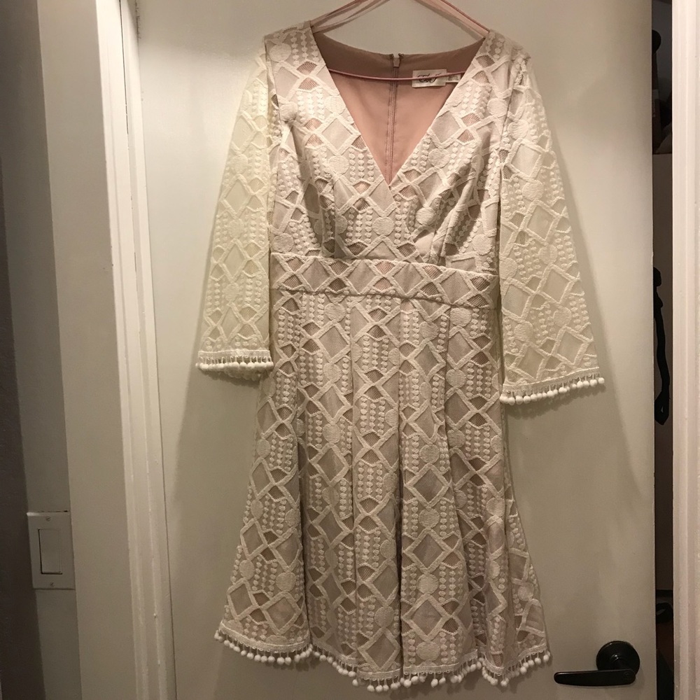 Eliza J fit and flare Pom-Pom NWT dress - Picture 3 of 8